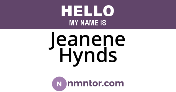Jeanene Hynds