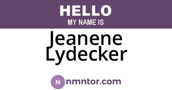 Jeanene Lydecker