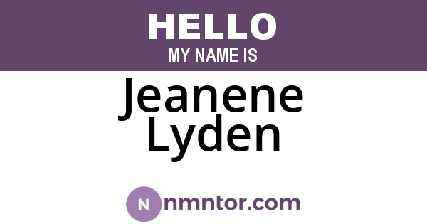 Jeanene Lyden