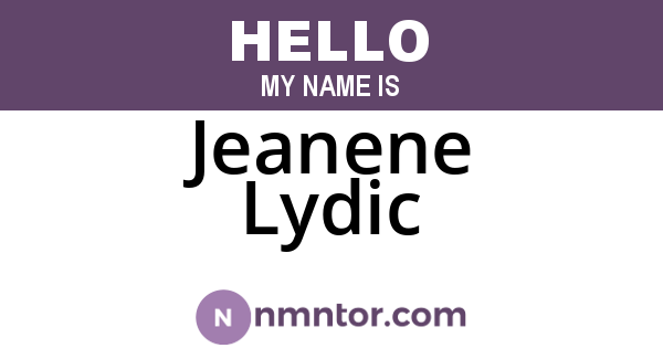 Jeanene Lydic