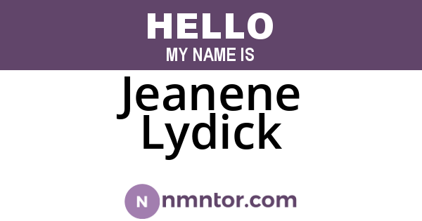 Jeanene Lydick