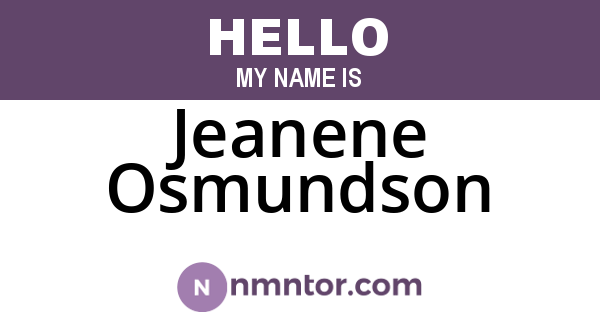 Jeanene Osmundson