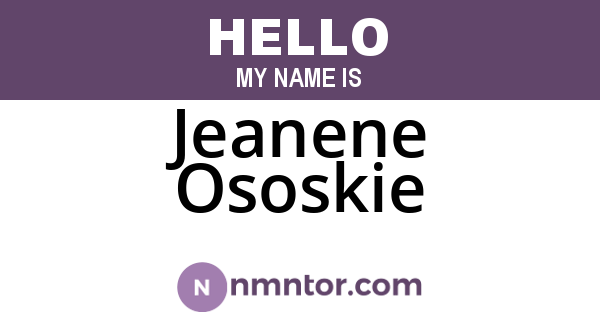 Jeanene Ososkie