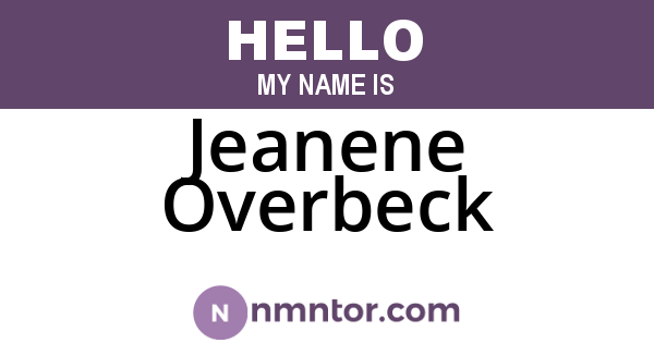 Jeanene Overbeck