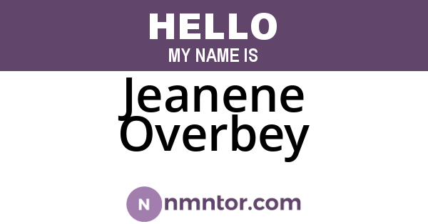 Jeanene Overbey