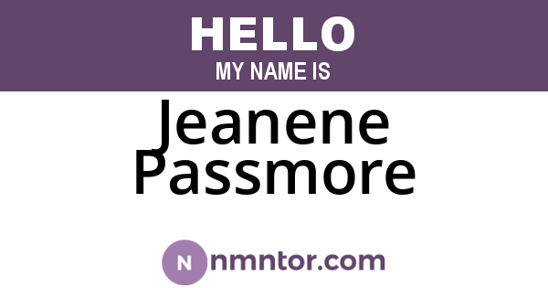 Jeanene Passmore