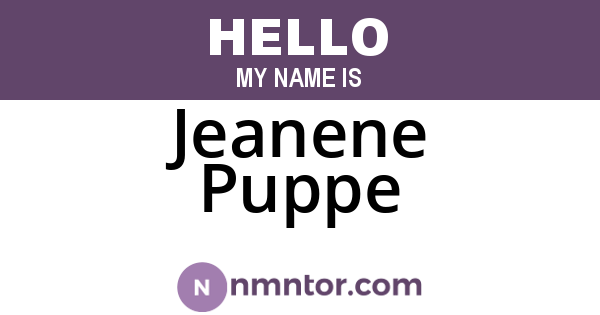 Jeanene Puppe