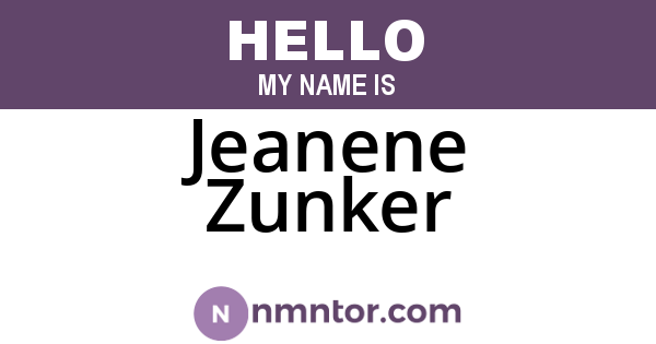 Jeanene Zunker