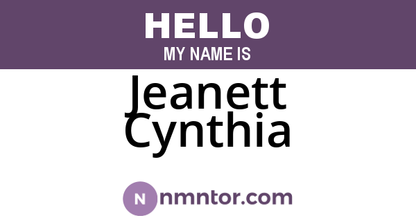 Jeanett Cynthia