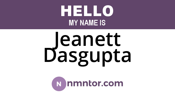 Jeanett Dasgupta