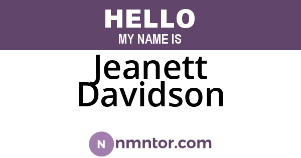 Jeanett Davidson