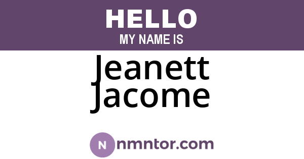 Jeanett Jacome