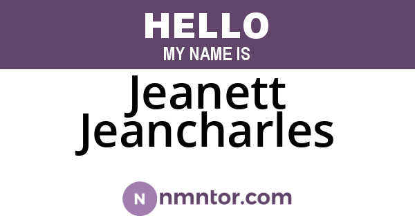 Jeanett Jeancharles