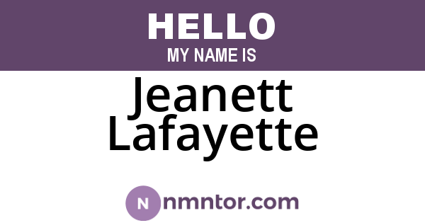 Jeanett Lafayette