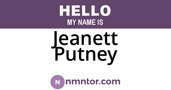 Jeanett Putney