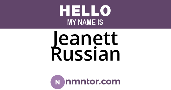 Jeanett Russian