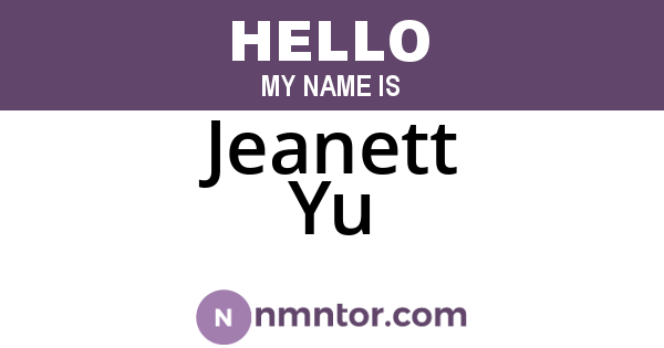 Jeanett Yu