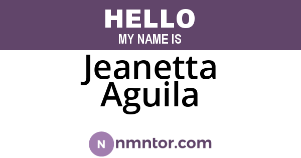 Jeanetta Aguila