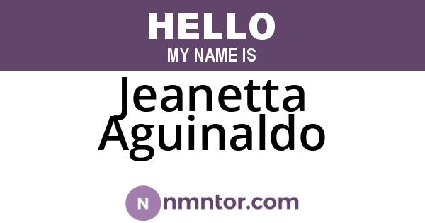 Jeanetta Aguinaldo
