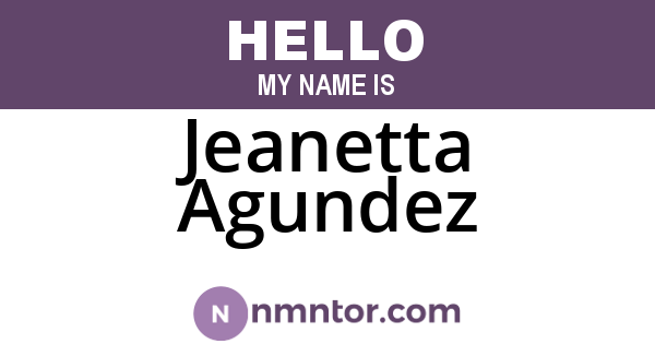Jeanetta Agundez