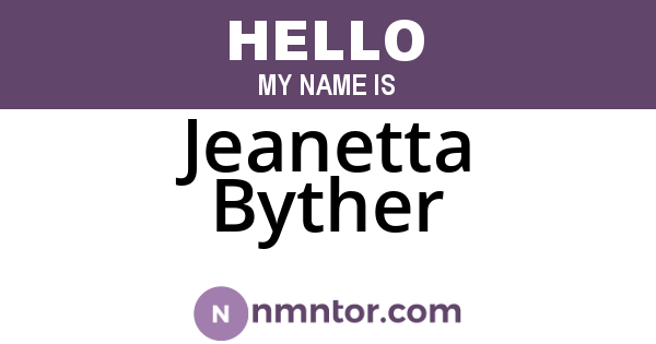 Jeanetta Byther