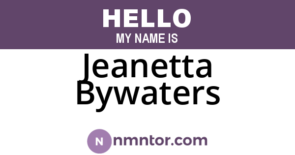 Jeanetta Bywaters