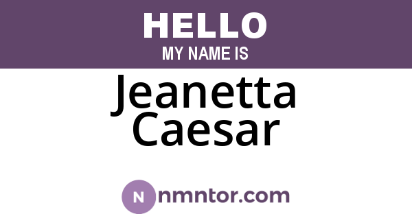 Jeanetta Caesar