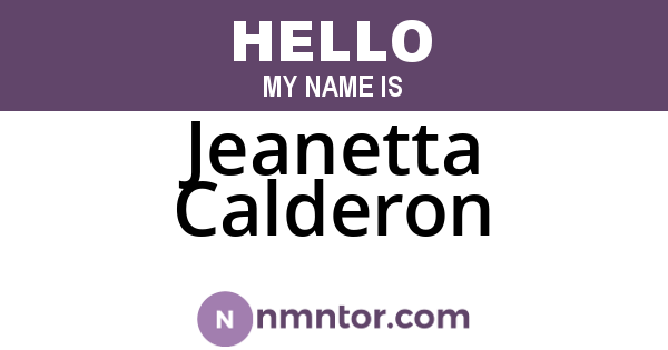Jeanetta Calderon