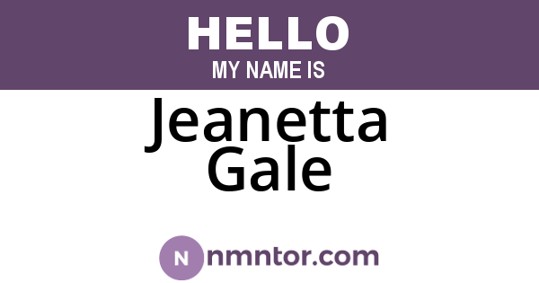 Jeanetta Gale