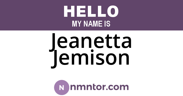 Jeanetta Jemison
