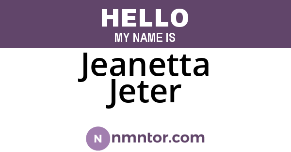 Jeanetta Jeter