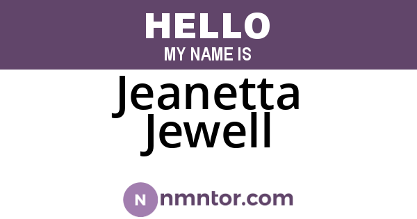 Jeanetta Jewell