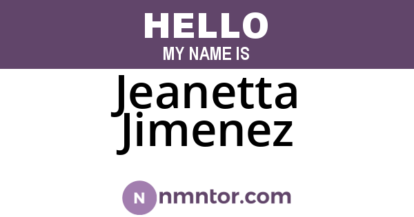 Jeanetta Jimenez