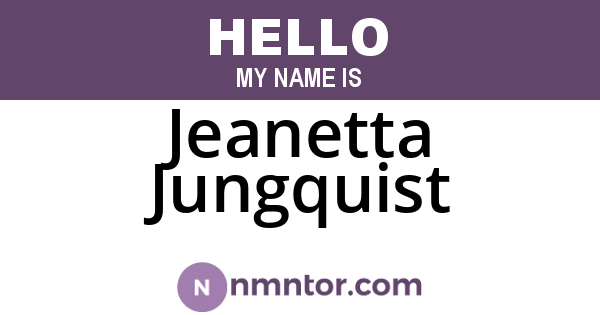 Jeanetta Jungquist