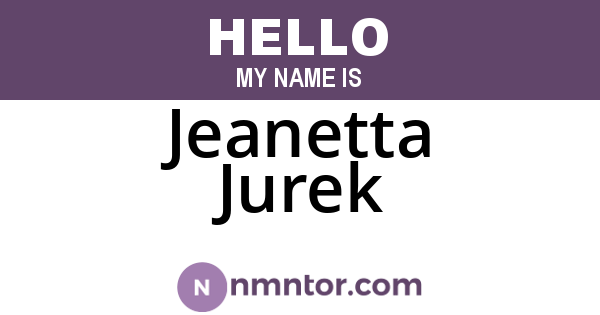 Jeanetta Jurek