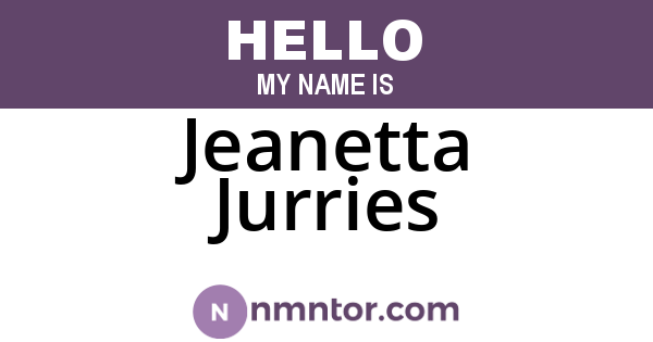 Jeanetta Jurries