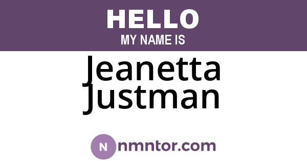 Jeanetta Justman