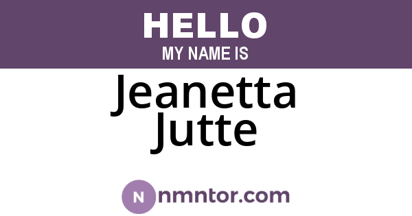 Jeanetta Jutte