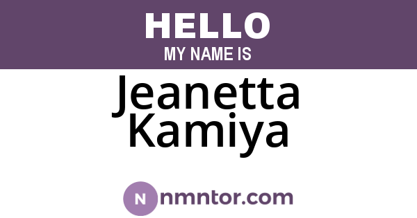 Jeanetta Kamiya