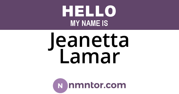 Jeanetta Lamar