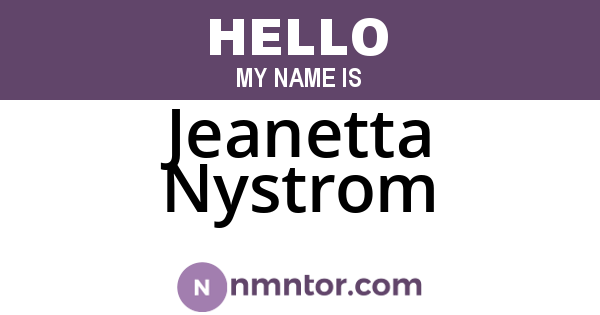 Jeanetta Nystrom