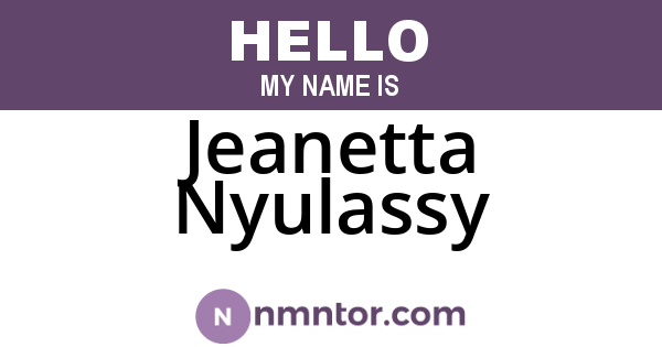 Jeanetta Nyulassy