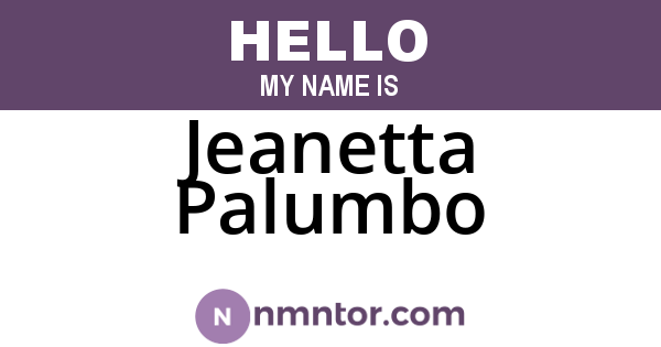 Jeanetta Palumbo