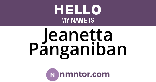 Jeanetta Panganiban