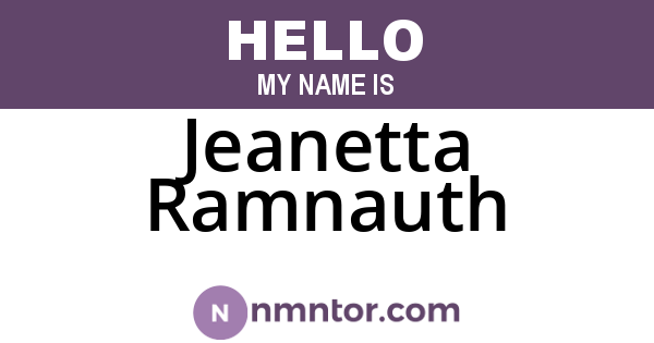 Jeanetta Ramnauth