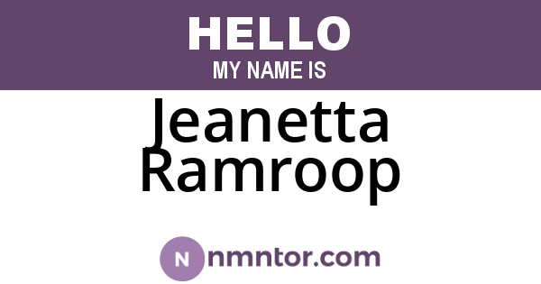 Jeanetta Ramroop
