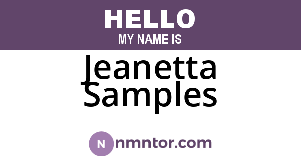 Jeanetta Samples