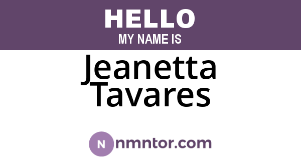 Jeanetta Tavares