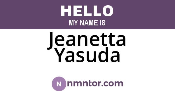 Jeanetta Yasuda