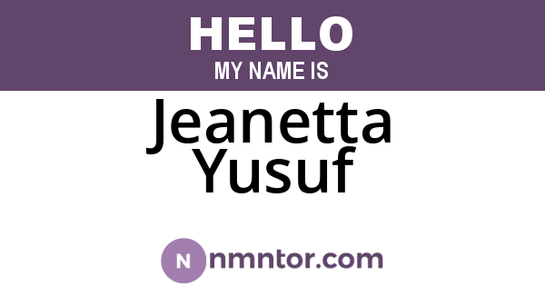 Jeanetta Yusuf